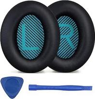 "Bose QuietComfort 35" (QC35) ausinėms per ausis skirti pakaitiniai ausinių įdėklai Ausinių įdėklai taip pat tinka "Quiet Comfort 35 II" (QC35II) ausinėms (juoda/mėlyna)