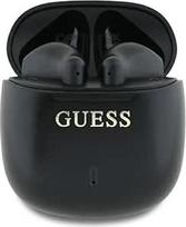 "CG Mobile Guess" "Bluetooth" ausinės TWS + prijungimo stotis su spausdintiniu klasikiniu logotipu, juodos spalvos