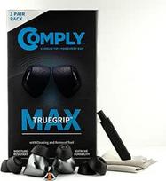 "Comply TrueGrip Max" pakaitiniai atminties putų ausų antgaliai "Samsung Galaxy Buds3 Pro", ilgalaikis komfortas, maksimalus patvarumas, saugus prigludimas, puiki triukšmo izoliacija, juodi, dydis