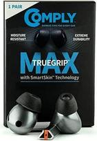 "Comply TrueGrip Max" pakaitiniai atminties putų ausų antgaliai "Samsung Galaxy Buds3 Pro", ilgalaikis komfortas, maksimalus patvarumas, saugus prigludimas, puiki triukšmo izoliacija, juodi, dydis