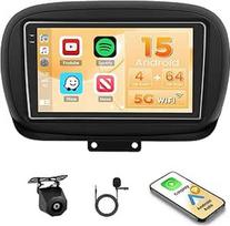 "Hikity Android 15 4+64G" automobilinis radijas "Fiat 500X 2014-2020" su 9 colių "Incell" jutikliniu ekranu, automobilinis radijas 2DIN su "Android Car" belaidžiu "Carplay", FM/RDS radiju, "Bluetooth", GPS, "WiFi", atbulinės eigos kamera + mikrofonas