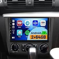 "Hikity" 2+64G "Android" automobilinis radijas BMW 1 serijos E81 E82 E87 E88 2008-2011 Wireless Carplay Android Car, 9 colių automobilinis radijas su ekrano navigacija Bluetooth EQ FM/RDS USB atbulinės eigos kamera