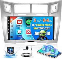 "Hikity" 2G 64G "Android 15" automobilinis radijas "Toyota Yaris" / "Vizi" 2005-2011 m. su belaidžiu "Carplay" "Android" automobiliu, 9 colių jutiklinio ekrano automobilinis radijas su GPS navigacija "Bluetooth" "WiFi" RDS EQ FM 2USB SWC MIC Galinis vaizd