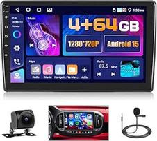 "Hikity" 4 + 64GB "Android 15" automobilinis radijas "Fiat 500L 2012-2017" su belaidžiu "Carplay" "Android" automobiliu, 10,1 colio ekranas su navigacija "WiFi" "Bluetooth" FM RDS DSP SWC atbulinės eigos kamera