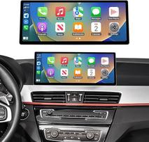 "Ninetom" automobilinis radijas su 12,3 colių jutikliniu ekranu, belaidžiu "Carplay" ir "Android Car", skirtas 2015-2018 m. BMW X1 serijos F48 automobiliui su NBT sistema, palaiko "Mirrorlink", kamerą, navigaciją