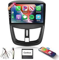 "Podofo Carplay" automobilinis radijas "Peugeot 207" 2006-2015 m., 9 colių jutiklinio ekrano automobilinis radijas 2G + 64G su belaidžiu "Carplay Android", "Bluetooth/GPS/WiFi/FM/RDS/SWC/HiFi/USB+atsukimo kamera