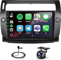 "Podofo Carplay" automobilinis radijas Citroën C4 2004-2009, 9 colių jutiklinis ekranas 2G+64G su belaidžiu "Carplay" ir "Android Car", "Bluetooth/GPS/WiFi/FM/RDS/SWC/HiFi/USB+atsukimo kamera