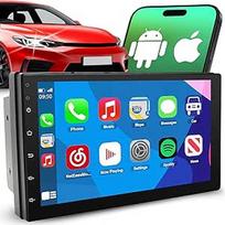 "Retoo" automobilinis radijo imtuvas 2DIN su jutikliniu ekranu - belaidis "Apple CarPlay" ir "Android Car", "Bluetooth", GPS navigacija, galinio vaizdo kamera, "MirrorLink", FM RDS, USB, "WiFi", AUX