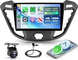 "Rimoody" 4G + 128G "Android" automobilinis radijas "Ford Transit Custom Tourneo 2013-2018" 9 colių HD belaidis "Carplay" automobilinis radijas su "Android" automobiline navigacija GPS WiFi FM/RDS/EQ "Bluetooth" vairo valdymas