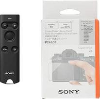 "Sony" RMT-P1BT "Bluetooth" nuotolinio valdymo pultas (tinka A6400, A7M3, A7RM3, RX100M7) juodas ir PCK-LG1 (apsauginis stiklas LCD ekranui A9)
