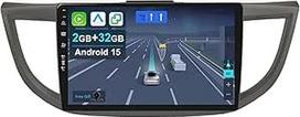 10,1 colio "Android 14" automobilinis radijas "Honda CRV 2012-2016" su belaidžiu "Apple CarPlay" "Android Car Mirror Link" GPS navigacija "Bluetooth 5.0 WiFi USB Navi FM + atbulinės eigos kamera