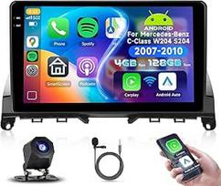 2+64G podofo 9 colių automobilinis radijas Mercedes C klasei W204 S204 2007-2014 Android 13 Carplay Belaidis HI FI Bluetooth su jutikliniu ekranu Navigacija Bluetooth RDS/FM radijas DVR + AHD galinio vaizdo kamera