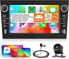 2G 64G VECHTEL 7 colių automobilinis radijas, skirtas Opel Astra Antara Vectra Corsa Zafira Meriva Vivaro Combo Signum Tigra Twin Carplay Android automobiliams, WiFi GPS, Bluetooth RDS/FM radijas 2 DIN su AHD atbulinės eigos kamera