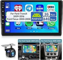 2G ir 64G 9 colių "Android" automobilinis radijas "Ford Transit 2009-2016/Ford Focus 2005-2008" su "Carplay" "Android" belaidžiu ryšiu, jutikliniu ekranu "Bluetooth HiFi/RDS/FM radijas, "WiFi Navi/AHD atbulinės eigos kamera/CANBUS