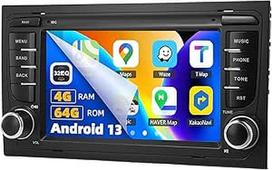 4 + 64GB "Android 15" automobilinis radijas "Audi A4 S4 RS4 B6 B7 Seat Exeo" su belaidžiu "Carplay" "Android" automobiliu, 7 colių HD jutiklinis ekranas GPS navigacija WiFi "Bluetooth" DSP EQ RDS FM Mirror Link SWC + atbuline eiga