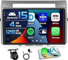 4+128G Automobilinis radijas Toyota Corolla Verso AR10 2004-2009 Android 15 su 9 colių vidiniu ekranu Palaiko belaidį Carplay ir Android Car Mirror Link radiją FM/RDS GPS WiFi BT SWC
