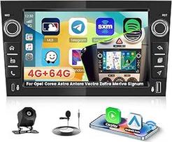 4+64G Android 15 Autoradio für Opel Corsa Astra Antara Vectra Zafira Meriva Signum mit Carplay Android Auto, 7 Zoll AutoRadio(schwarz) Incell Touchscreen GPS BT EQ WiFi RDS FM SWC MIC Rückfahrkamera