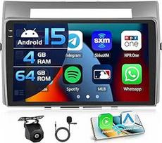 4+64G automobilinis radijas "Toyota Corolla Verso AR10" 2004-2009 "Android 15" su 9 colių vidiniu ekranu Palaiko "Wireless Carplay" ir "Android Car Mirror Link" radiją FM/RDS GPS WiFi BT SWC