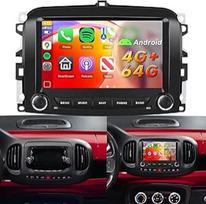 4+64G Hodozzy Carplay ekranas Fiat 500L 2013-2017 su GPS/WiFi, Fiat 500L 7 colių Bluetooth su Android Car/DSP/FM/RDS/SWC/USB+Galinio vaizdo kamera Fiat 500L