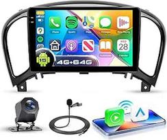 4G + 64G automobilinis radijas "Android 15", skirtas "Nissan Juke J15 2010-2019/YF15 Infiniti ESQ 2011-2017", 9 colių vidinis HD jutiklinis ekranas su belaidžiu "Carplay", "Android", "Android", GPS, "Wi-Fi", USB, "Bluetooth", FM, RDS kamera