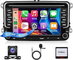 4G + 64G automobilinis radijas VW Golf 5 6 Passat Polo Tiguan Touran Caddy Skoda Seat 7 colių automobilinis radijas Wireless Carplay Android Car Mirror Link GPS navigacija WiFi Bluetooth FM/RDS/EQ vairo valdymas