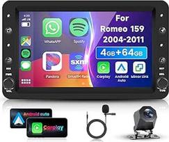 4G 64G VECHTEL 7 colių "Bluetooth" automobilinis radijas Alfa Romeo 159 2004-2011 Carplay Android automobiliui, WiFi GPS, Mirror Link, RDS/FM radijas 2 DIN su AHD atbulinės eigos kamera