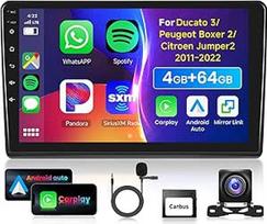 4G 64G VECHTEL 9 colių "Bluetooth" automobilinis radijas, skirtas "Ducato 3/Peugeot Boxer 2/Citroen Jumper2 2011-2022 Carplay Android Car, DSP EQ, 1280 x 720, WiFi GPS, Mirror Link, RDS/FM radijas 2 DIN su AHD atbuline eiga