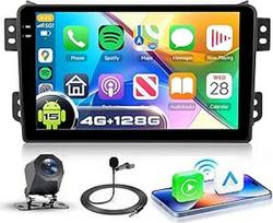 4G+128G automobilinis radijas "Android 15" Suzuki Splash Ritz/Opel Agila B 2004-2014, 9 colių In-Cell HD jutiklinis ekranas automobilinis radijas su belaidžiu "Carplay" "Android" automobiliniu GPS "Wi-Fi" USB "Bluetooth" FM RDS kamera