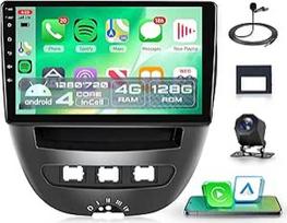 4G+128G belaidis "Carplay Android" automobilinis radijas, skirtas Toyota Aygo Peugeot 107 Citroën C1 2004-2014 m.