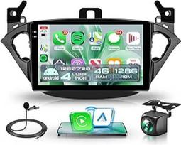 4G+128G belaidis Carplay Android automobilinis radijas Opel Corsa E 2015-2019/Opel Adam 2013-2016 9 colių Incell jutiklinio ekrano automobilinis radijas su Android automobiline GPS navigacija WiFi Bluetooth FM/RDS/EQ/USB/SWC atbuline eiga