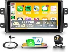 4G+128G belaidis Carplay Android automobilinis radijas Suzuki SX4 2006-2013 Fiat Sedici 2005-2014 9 colių Incell ekrano automobilinis radijas Android automobilinė GPS navigacija WiFi Mirror Link Bluetooth FM/RDS/SWC Rear View
