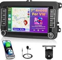4GB + 64GB Qualcomm Chip automobilinis radijas VW Passat B6 T5 Golf 5 6 Polo 6R Tiguan T5 Jetta Seat Skoda, Motorsi CarPlay Android automobilinė stereofonija Bluetooth GPS WiFi RDS/FM USB SWC CANBUS + atbulinės eigos kamera