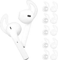 5 Paar Ohrbügelspitzen, weiche Silikon-Ohrbügel für Airpods, rutschfeste Sport-Ohrstöpsel, kompatibel mit Airpods, Kopfhörer-Zubehör zum Joggen, Radfahren, Laufen (skaidrus)