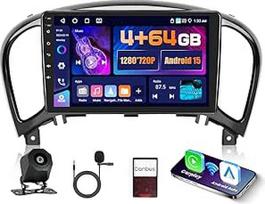 5G WiFi 4+64G Android automobilinis radijas Nissan Juke J15 2010-2019/YF15 Infiniti ESQ 2011-2017 Belaidis Carplay Android automobilis, 9 colių IPS ekrano automobilinis radijas su navigacija Bluetooth FM/RDS SWC atbulinės eigos kamera