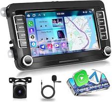 6+128G Android automobilinis radijas VW Passat B6 Polo Golf 5 6 Skoda Seat Touran Tiguan 7 colių stereofoninis radijas Carplay Android automobilinis radijas Bluetooth 5.0 GPS WiFi FM/RDS atbulinės eigos kamera palaiko DAB