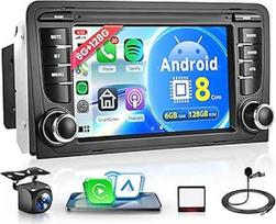 6G+128G 8 branduolių belaidis "Carplay Android" automobilinis radijas, skirtas "Audi A3 S3 RS3" 2003-2012 m.