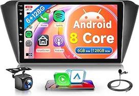 6G+128G 8 branduolių belaidis "Carplay" "Android" automobilinis radijas Skoda Fabia 3 III 2015-2019 9 colių jutiklinis ekranas automobilinis radijas su "Android" automobiline GPS navigacija WiFi Mirror Link Bluetooth FM/RDS/DSP EQ/USB/SWC gale