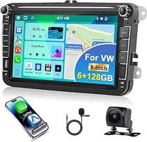 6GB + 128GB "Carplay" automobilinis radijas "Volkswagen Seat/Skoda/Altea/Toledo/Leon" su belaidžiu "Android" automobiliu, "Motorsi" 8 colių jutiklinis ekranas Navi/WiFi/FM/RDS/SWC/Canbus/Bluetooth/EQ+AHD kamera