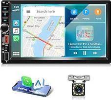 7 colių "Motorsi" dvigubo DIN MP5 automobilinis radijas su "Bluetooth", "CarPlay", "Android Car", jutikliniu ekranu, 2 DIN garso imtuvas su "Mirror Link", FM radiju, USB/TF kortele, AUX įvestimi, SWC + galinio vaizdo kamera
