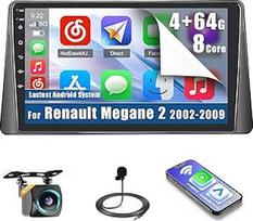 8 branduolių "Inefala Android 15" radijo stotis "Renault Megane 2" 2002-2009 m. su belaidžiu "CarPlay" 4+64G, 9 colių ekranas su "Android Car" 32EQ DSP 59UI FM RDS GPS Bluetooth WiFi SWC AHD galinio vaizdo kamera