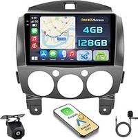 9 colių automobilinis radijo imtuvas "Android 13" (2+64GB), skirtas "Mazda 2" 2007-2014 m. - Belaidis "Carplay" ir "Android" automobilis - radijo imtuvas "Android GPS" su galinio vaizdo kamera + MIC "WiFi HiFi Bluetooth" RDS SWC
