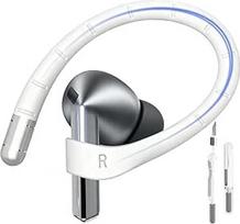 Adhiper Silikon Ohrhaken für Samsung Galaxy Buds 3 Pro, Buds 3 FE Ohrhörer [Memory-Titanlegierung], Anti-Verlust Sport Ohrbügel für Galaxy Buds 3 Ohrhörer mit Umhängeband + Reinigungsstift (Weiß)