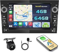 Android 15 4+64GB Autoradio für Opel Astra Antara Corsa Zafira Meriva Vivaro Combo mit 7'' Incell Touchscreen, Wireless Carplay Android Auto, FM/RDS Radio BT GPS WiFi Rückfahrkamera + MIC