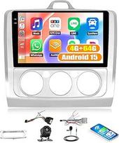 Android 15, 4G + 64G GOHHDL automobilinė radijo navigacija Ford Focus Exi MT 2 3 Mk2/Mk3 2004-2011 Carplay Android automobilis, 9 colių automobilio ekranas 2Din su GPS WLAN Bluetooth FM/RDS radijas EQ SWC galinio vaizdo kamera
