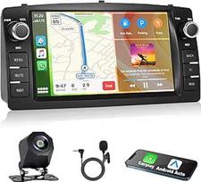 Automobilinis radijas "Toyota Corolla E120/E130/Altis E120/BYD F3" radijas su belaidžiu "Carplay"/"Android" automobiliu, 7 colių ekranas 2+64G automobilinė stereogarsiakalbė su GPS WiFi "Bluetooth" RDS/FM USB SWC + atbulinės eigos kamera