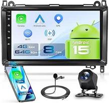 Automobilinis radijas 8 branduolių Q-Snapdragon 4G + 64G Android 15 Mercedes-Benz B200 2008-2011 B klasės W169 W245 W639 Sprinter Viano Vito, 9 colių HD jutiklinis ekranas su Carplay Android automobilinis GPS Wi-Fi DSP Bluetooth