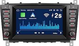 Automobilinis radijas su belaidžiu "CarPlay" ir "Android Car", "Linux" sistema, 3S greitas paleidimas, originali garso kokybė, suderinamas su "Mercedes" C klasės W203 CLK W209 G klasės W463, IPS jutiklinis ekranas, "Bluetooth