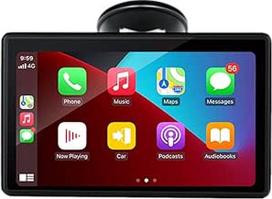 Belaidis "Apple Carplayer Android" automobilio monitorius, 7 colių Full HD jutiklinis ekranas, nešiojamasis automobilinis radijo imtuvas, automobilinis radijas su veidrodžio nuoroda, "Bluetooth" prietaisų skydelio priekinio stiklo tvirtinimas