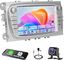 Belaidis "Carplay" automobilinis radijas "Ford Focus II S-Max Mondeo 9 Galaxy II", 7 colių 2+64G "Android" automobilinis radijas su "Android Car/Touch Screen/Bluetooth/GPS/SWC/WiFi/Mirror Link/FM/RDS/HiFi/Mic + galinis