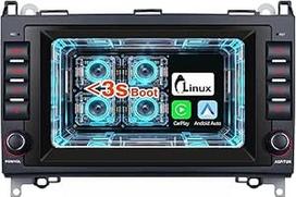 Belaidis "CarPlay" ir "Android" automobilinis radijas, "Linux" sistema AM/FM/RDS BT 5.0 radijas su fiziniu garsumo valdymu, greitas paleidimas, "Plug & Play" automobilinis radijas, skirtas "Mercedes Benz" A/B klasės automobiliui W169 W245 W639 W906